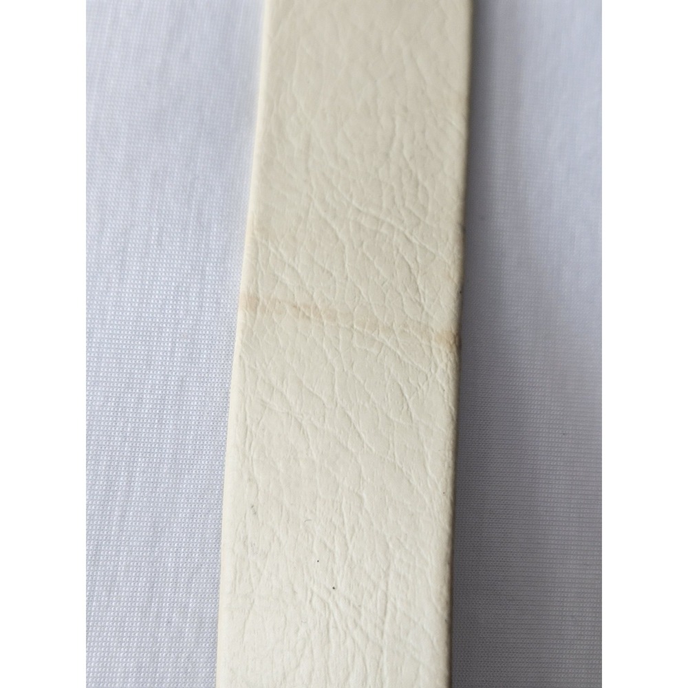 Vtg 1973 Mimi Di N Ivory Cream Leather Gold Buckle Love Birds Sparrows Belt - Picture 8 of 12
